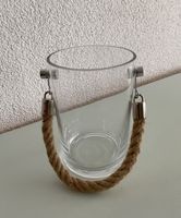 Windlicht mit Seil-Henkel - Sommerdeko, neu