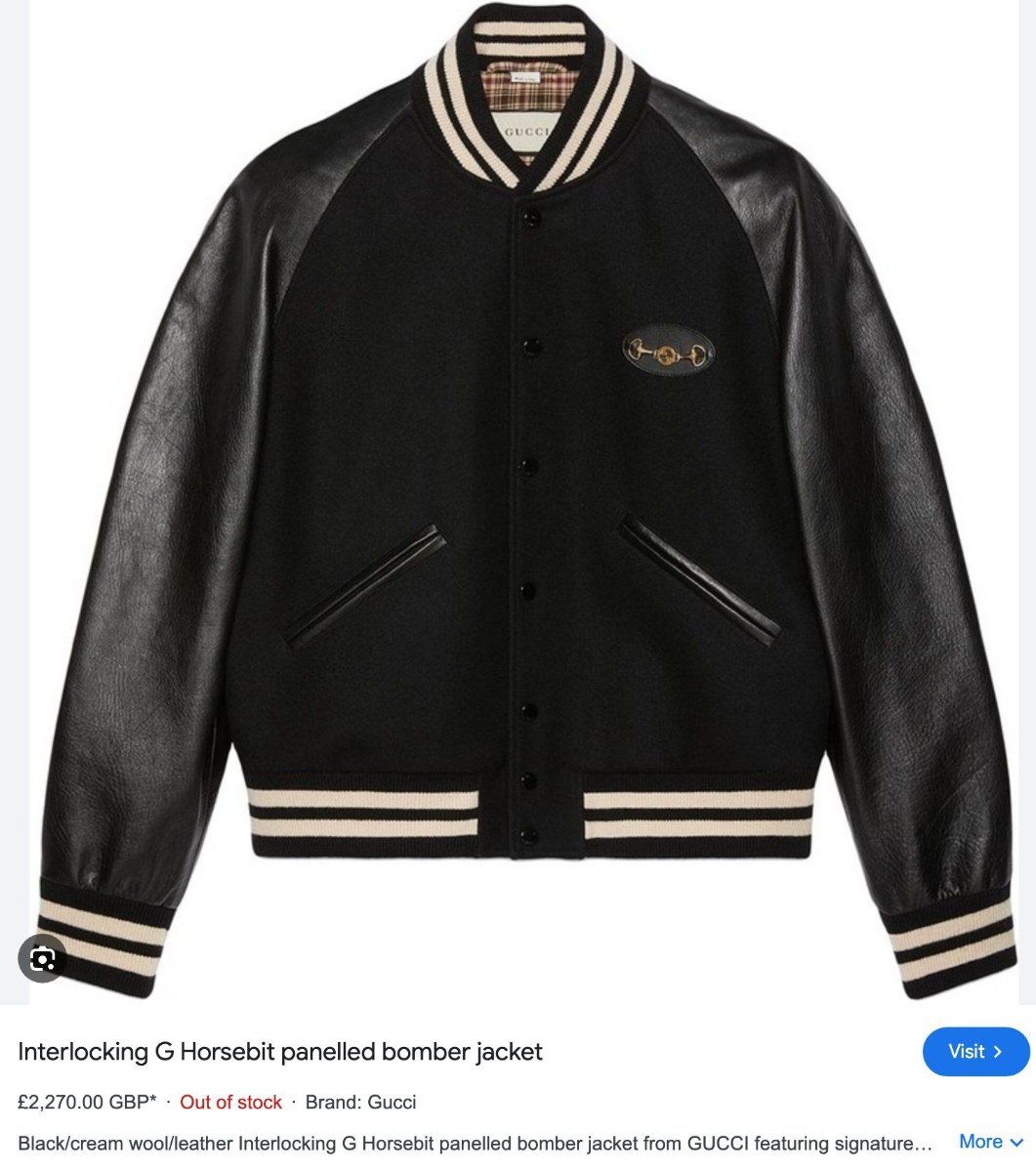 Gucci Giacche: GUCCI Interlocking GG Panelled Black Bomber Jacket IT 50 NEU – Nuovo (secondo la descrizione) da Kreuzlingen venduto da kruezbiz 9