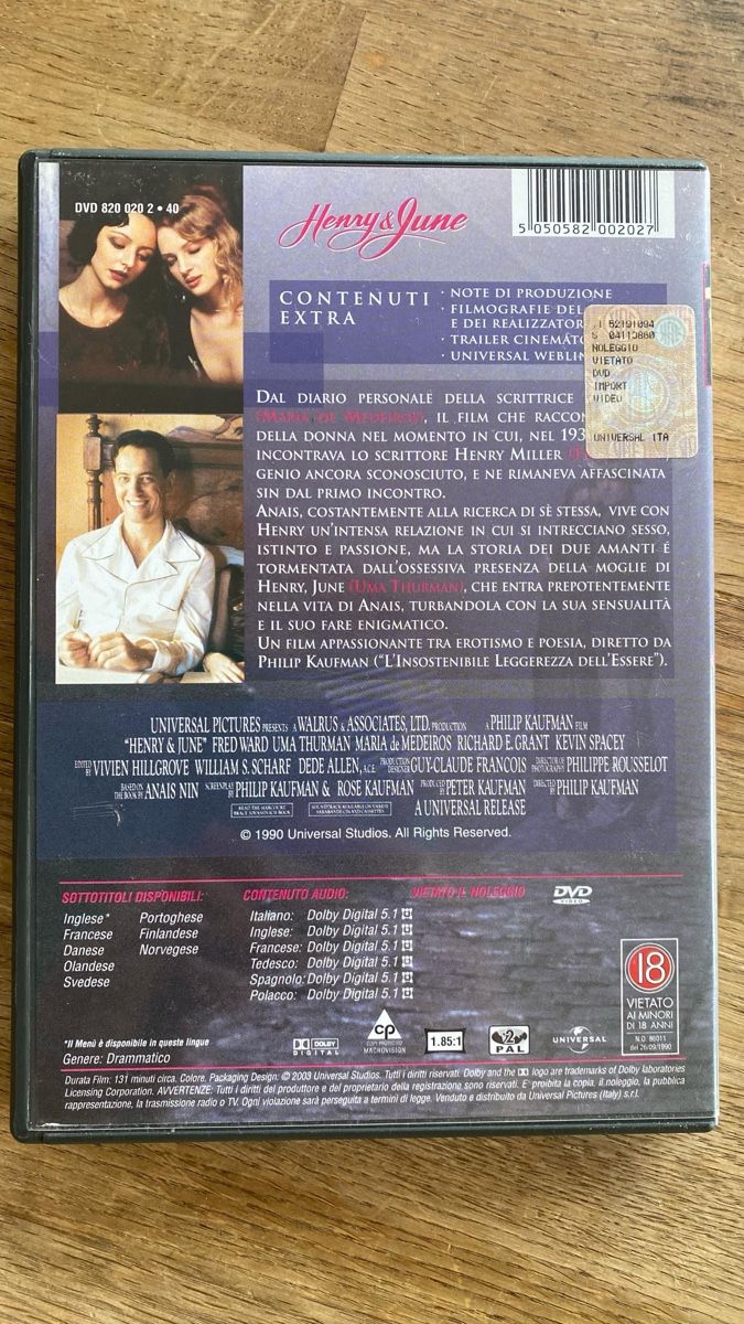 Alle DVDs: Henry & June (Uncut) – Gebraucht aus Lugano von bad_2t9b 1