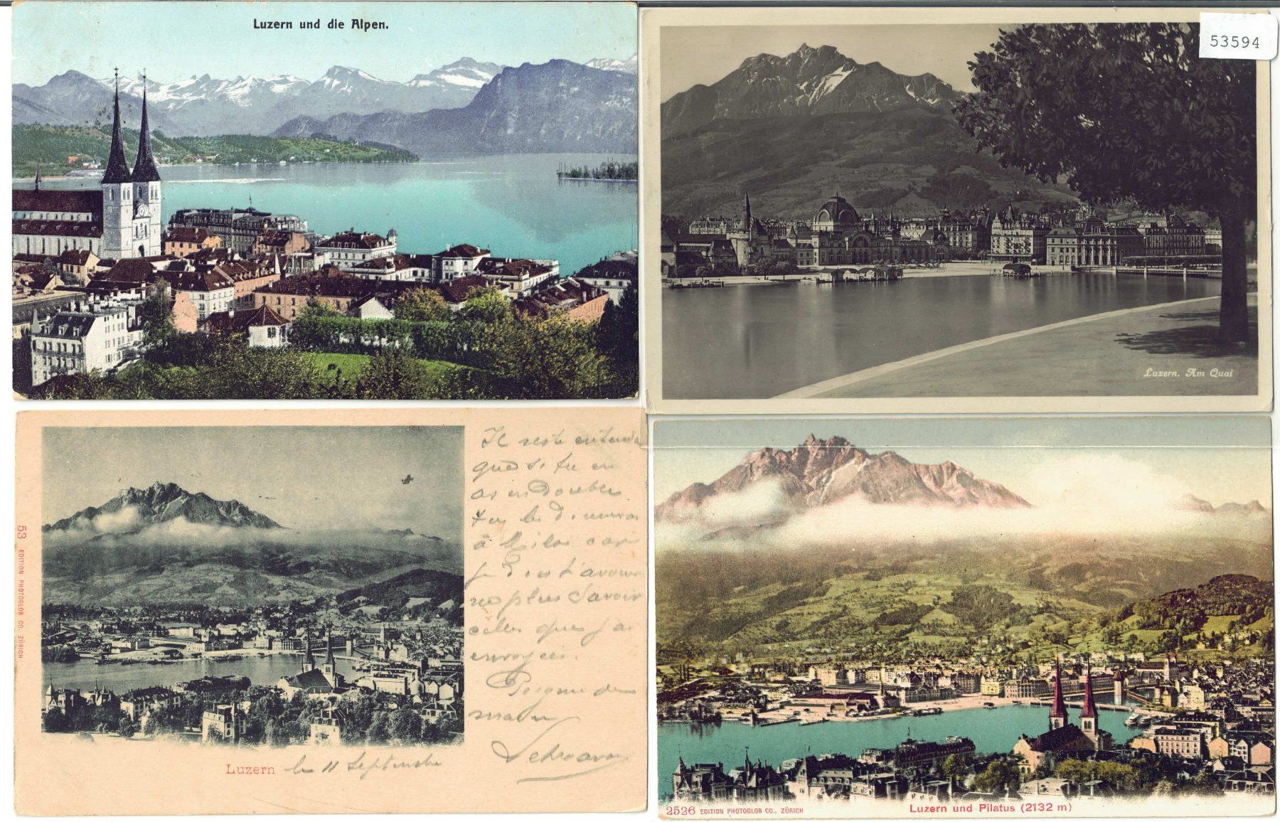 Cartoline postali: 4 AK - Luzern – Usato da Ettingen venduto da Kartenplanet