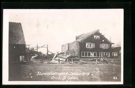 Foto-AK Grub, Sturmkatastrophe 1919, Unw