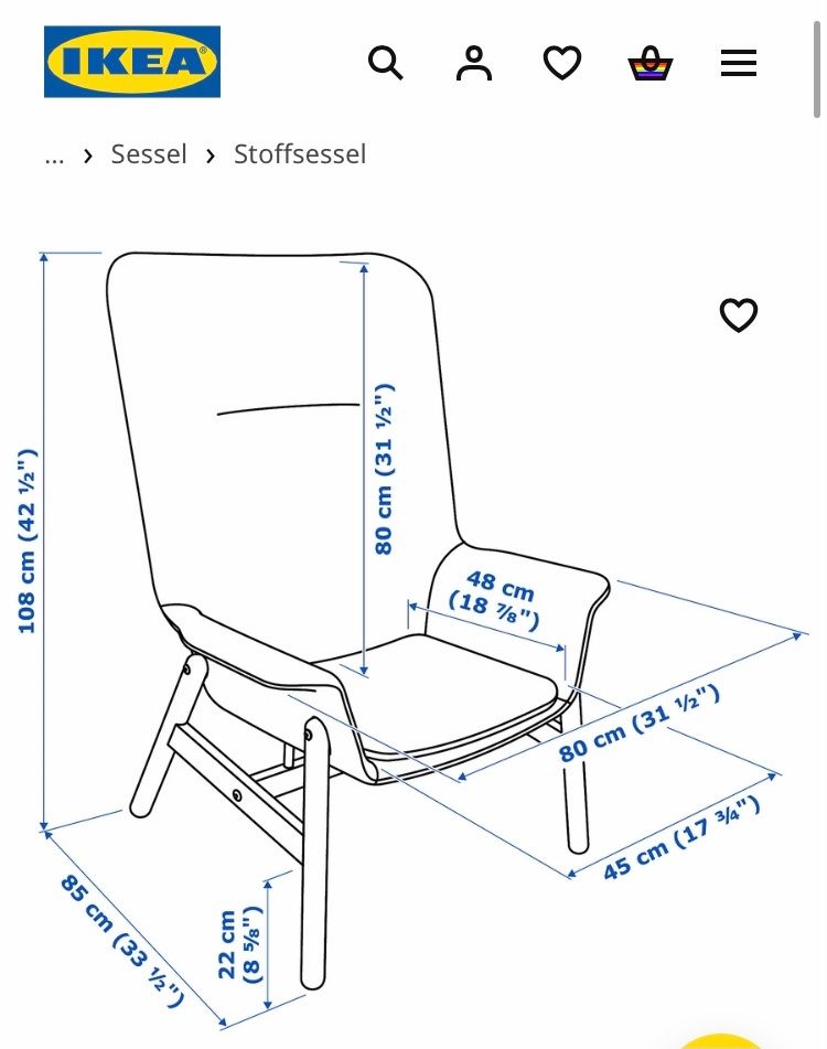Ikea Poltrone: IKEA VEDBO Sessel dunkelgrau – Usato da Zürich venduto da skyfri 4