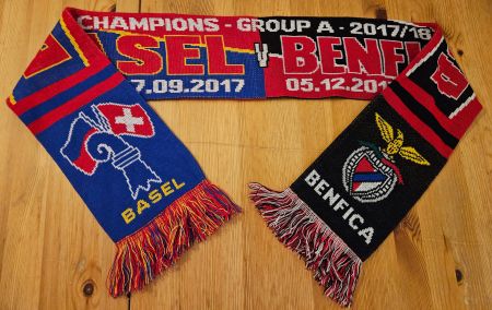 FC Basel vs. Benfica Lissabon 2017 Schal Fussball Fan FCB