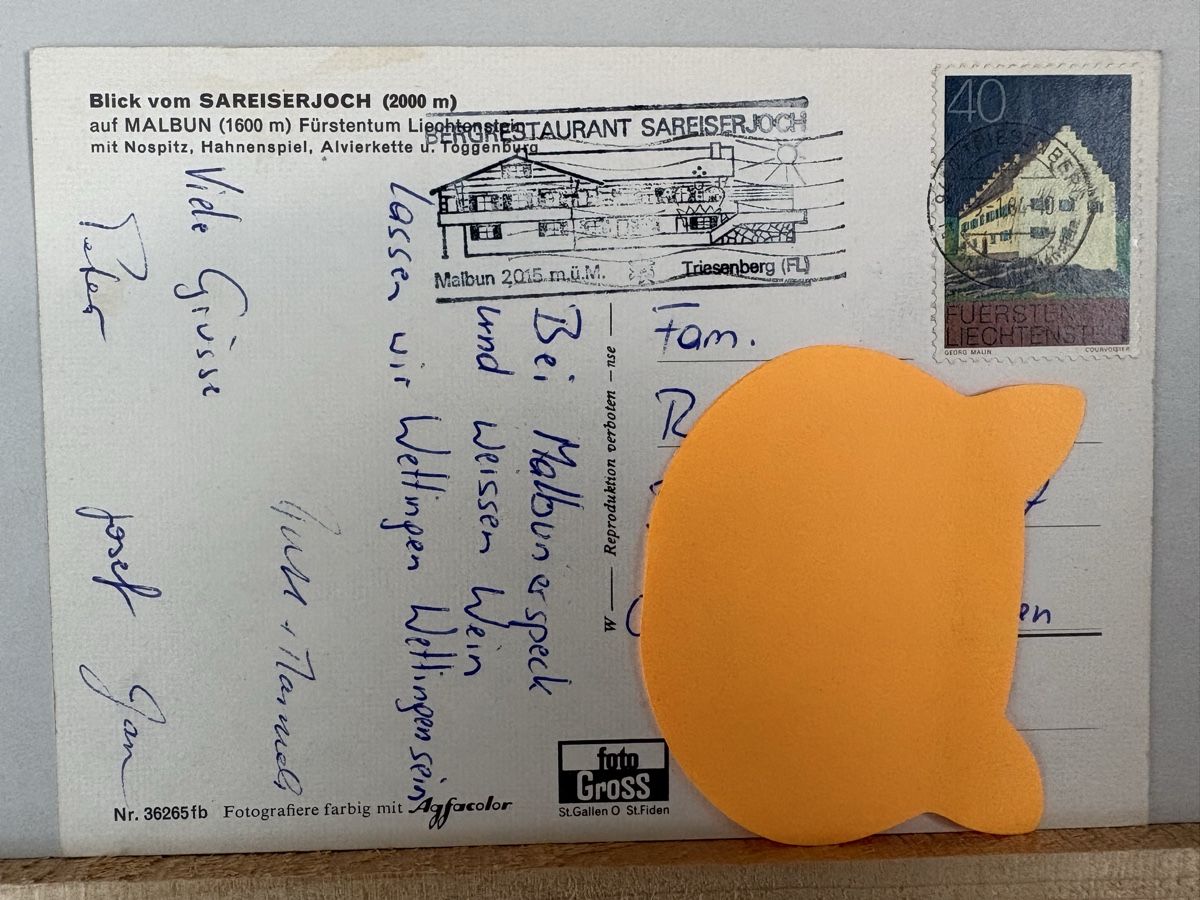 Ansichtskarten: AK von Malbun – Gebraucht aus Rümlang von Kartenpost1 1
