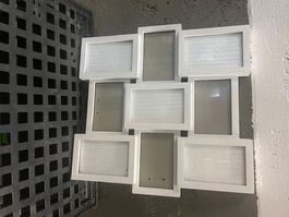 Weisser Fotorahmen für 9 Fotos - Sommerdeko Top!