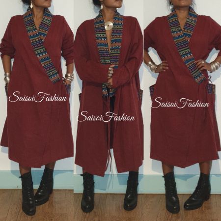 Sommer Hippie,Boho,Ethno100%Baumwolle  Kleid  Mantel S-L