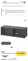 IKEA BESTÅ TV-Bank, schwarzbraun, 120x40x38 cm