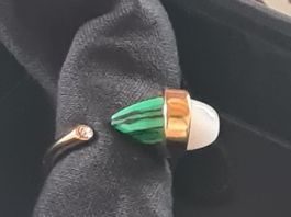 bague Maje,pierre malachite neu