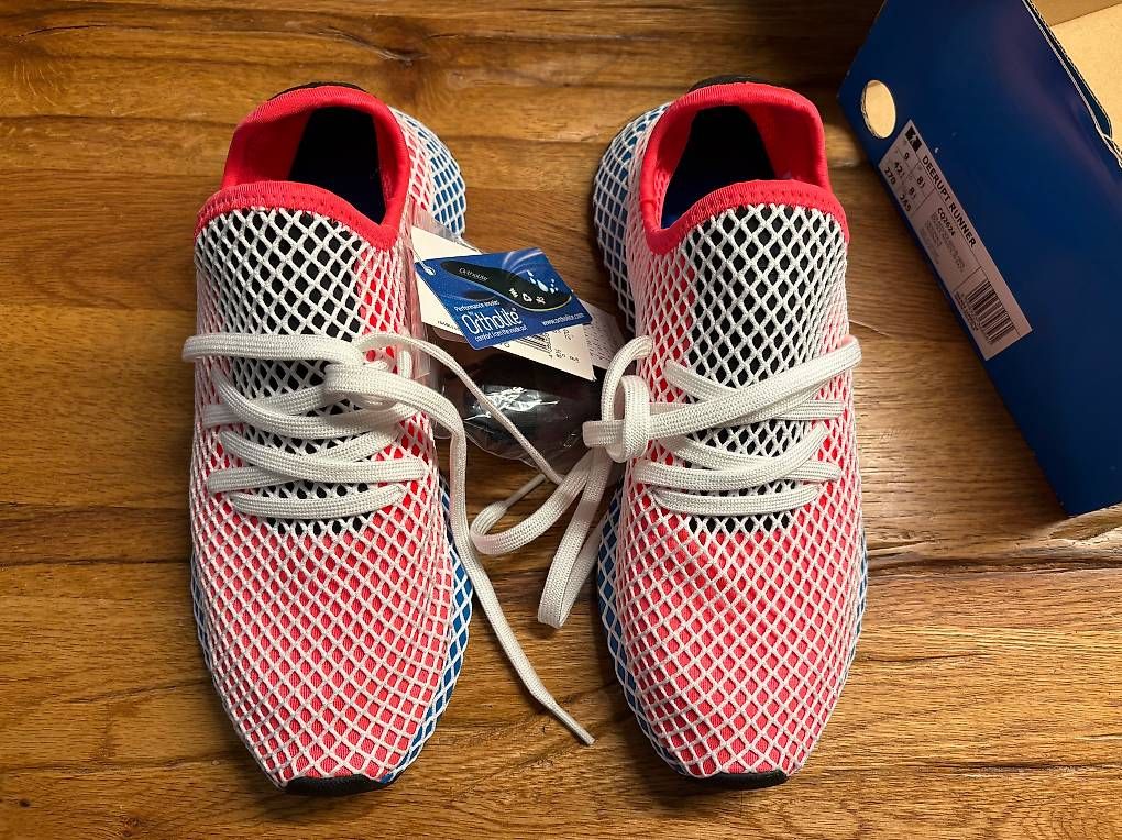 Adidas Scarpe da uomo: Adidas Derrupt Runner Solar Red/ Bluebird – Nuovo (secondo la descrizione) da Zürich venduto da lin_2f6p 1