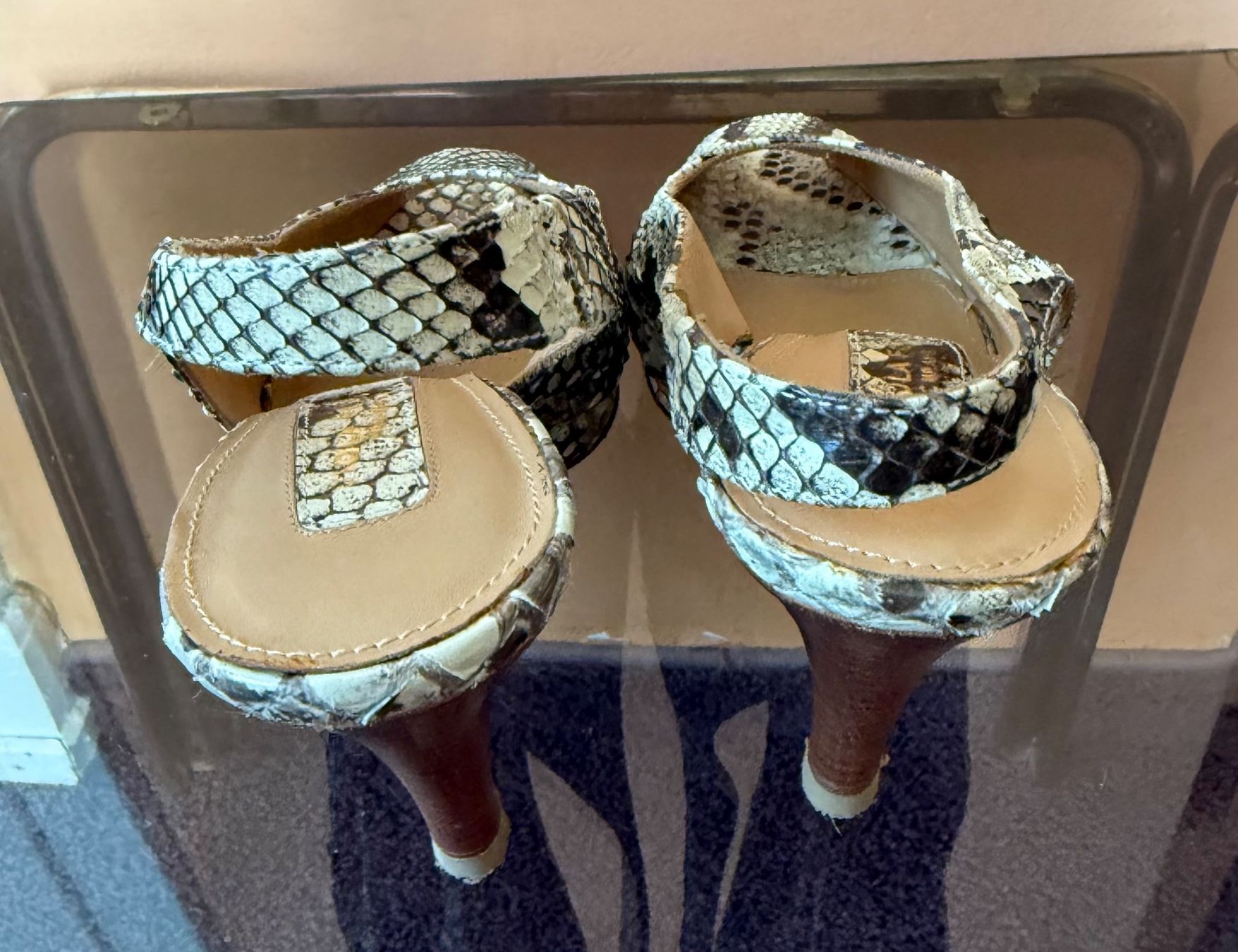 Scarpe da donna: Slingpumps in Schlangenleder, Grösse 38, – Usato da Pfäffikon ZH venduto da Margot1 2
