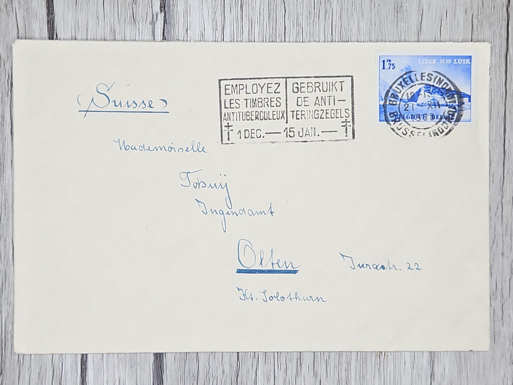 Tutti i francobolli: CL14 Enveloppe + Timbre Belgique 1939 – Usato da Cousset venduto da Patrick_Collections