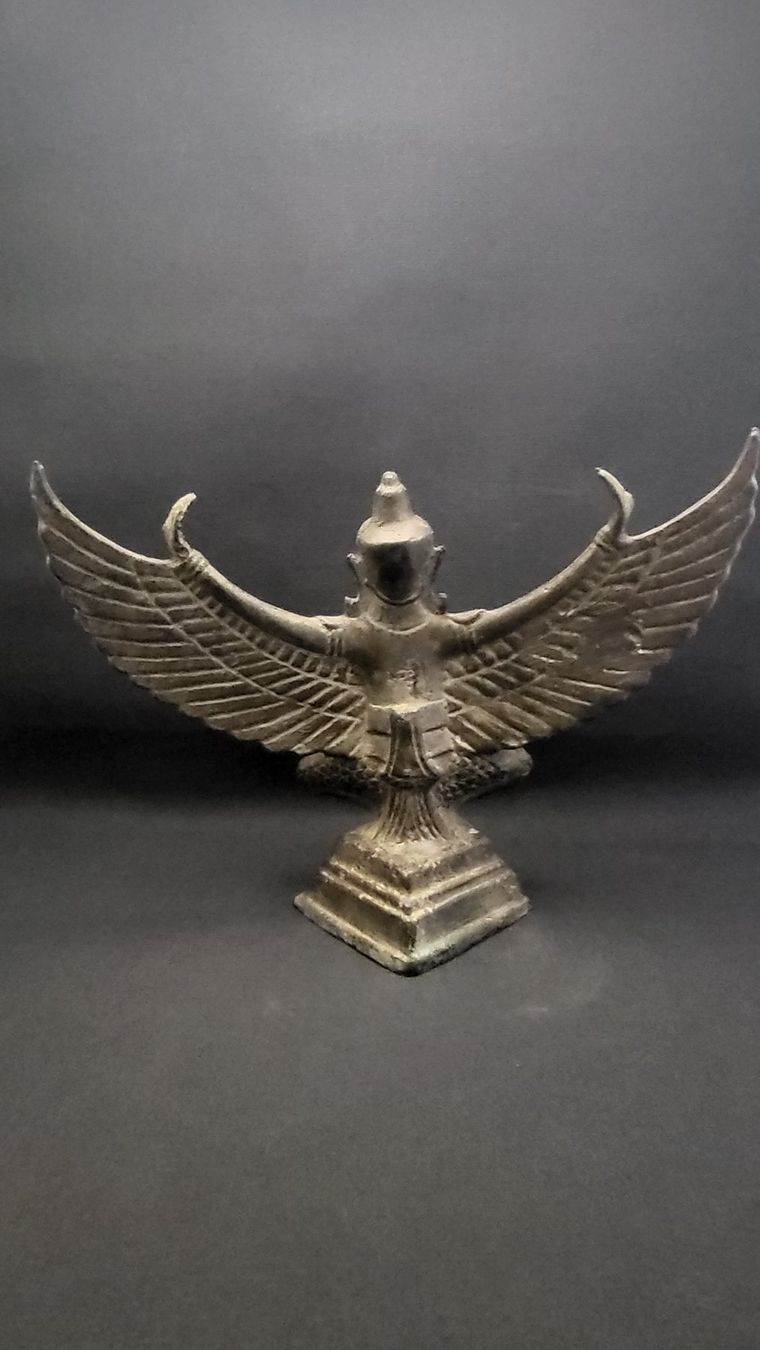 Statuette: Antike Bronze Garuda Statue, Schutz & Kraft – Usato da Basel venduto da spinne02 2