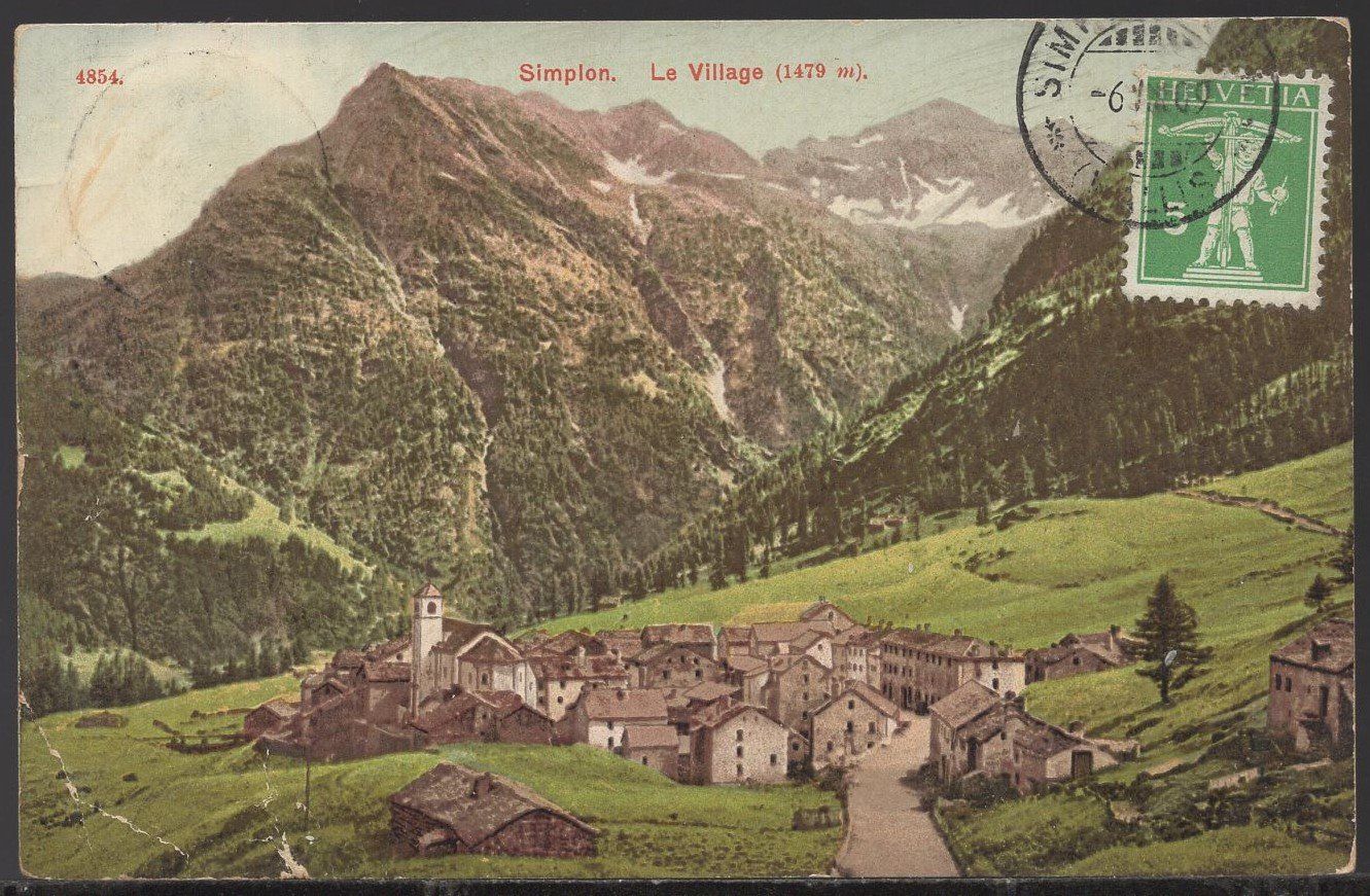 Cartes postales: Simplon - Dorf  1909 – D'occasion à Aarau par kufi44