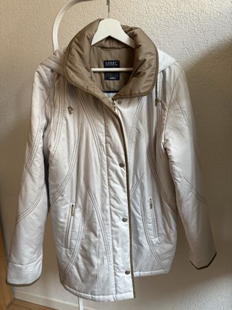 Veste/manteau à capuche vintage  champagne Cover, t.38/M 