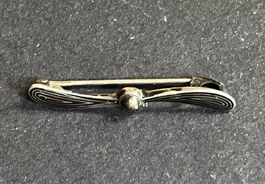Antike Brosche "Flugzeugpropeller" - Silber