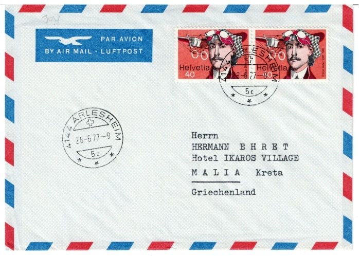Tutti i francobolli: Zwei Ferien Briefe – Usato da Reinach BL venduto da Eremitage