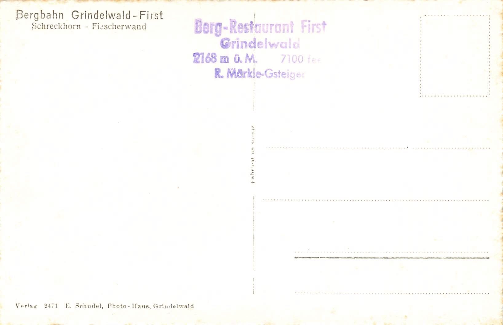 Cartoline postali: Bergbahn SEGGIOVIA SESSELBAHN Grindelwald – Usato da Biasca venduto da Blenio71 1