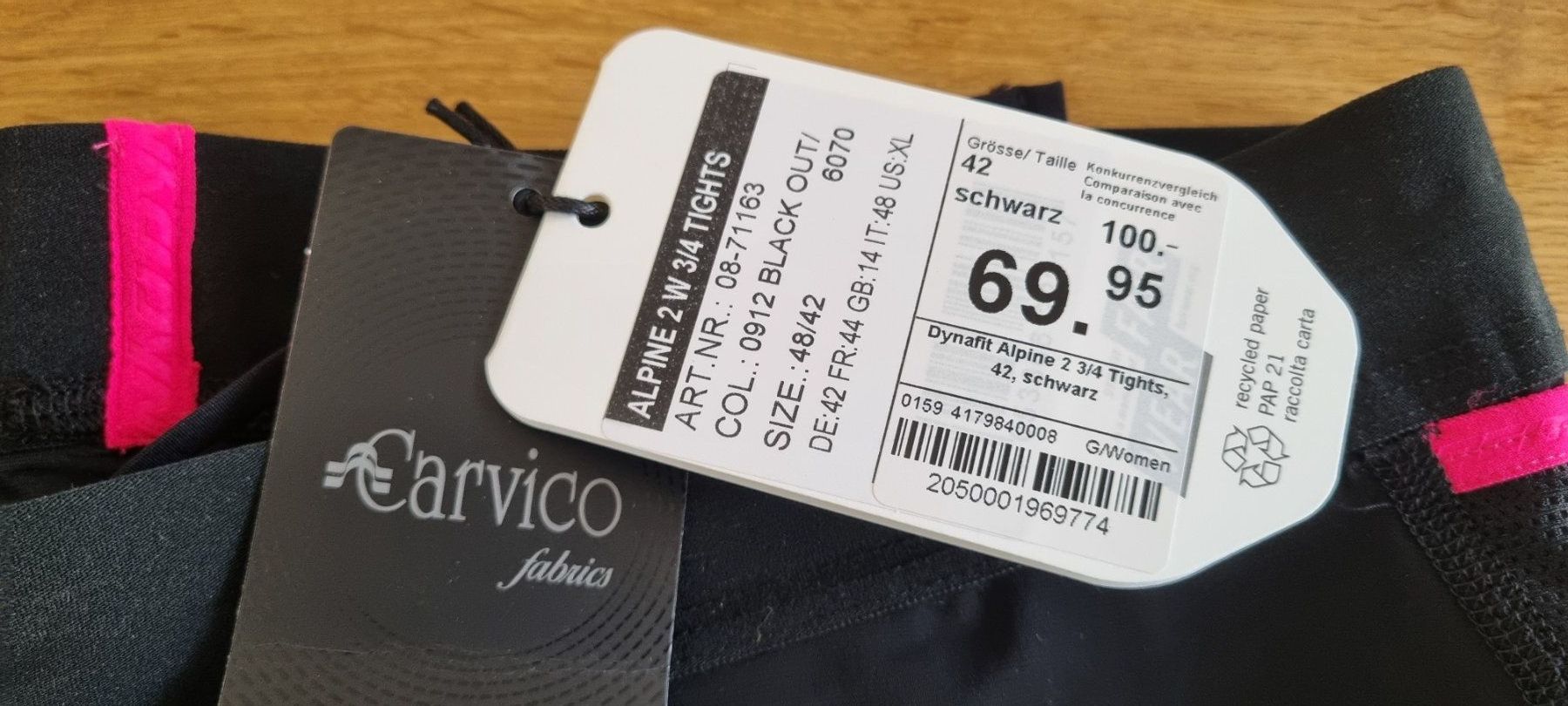Dynafit Pantalons: Dynafit Alpine 2 3/4 Tights W Gr. 42 – Neuf avec emballage d'origine à Pfeffikon LU par Andy1969 3