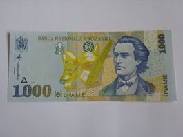 Rumänien 1000 Lei Banknote, Jahr 1998, Sehr Selten!, Neu