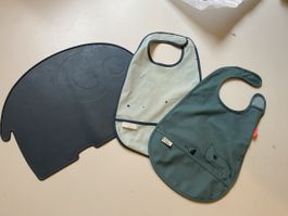 Baby Lätzchen Set Done by Deer & Unterlage von Zebra