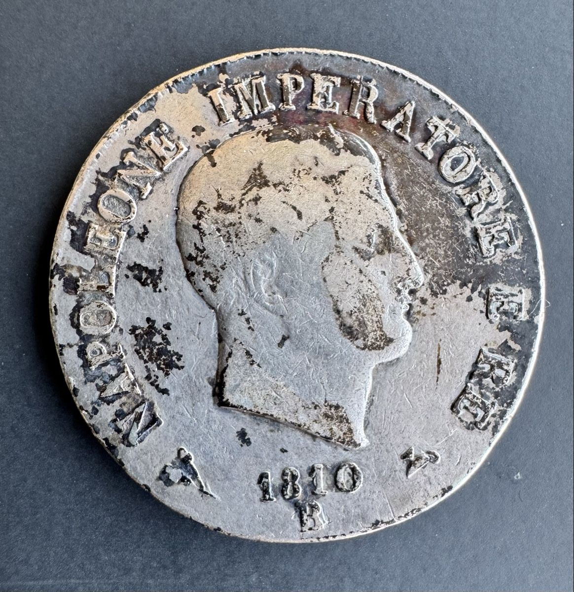 Alle Münzen: Italien - 5 Lire 1810 B – Gebraucht aus Meilen von coins4sale
