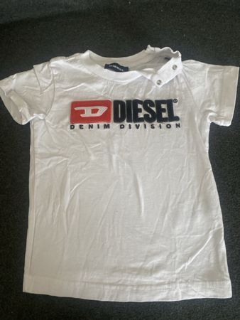 Diesel Baby White T-Shirt Denim Division, Size 12m