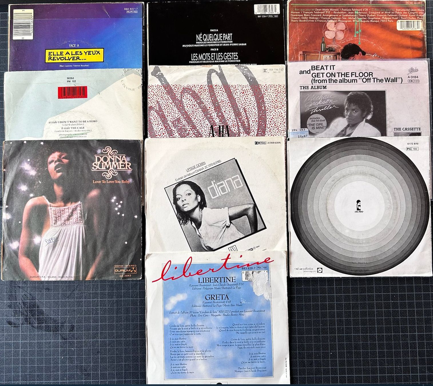 Dischi in vinile: Michael Jackson + 09 vinyles version 45 tours ! – Usato da Fleurier venduto da dyneau 1