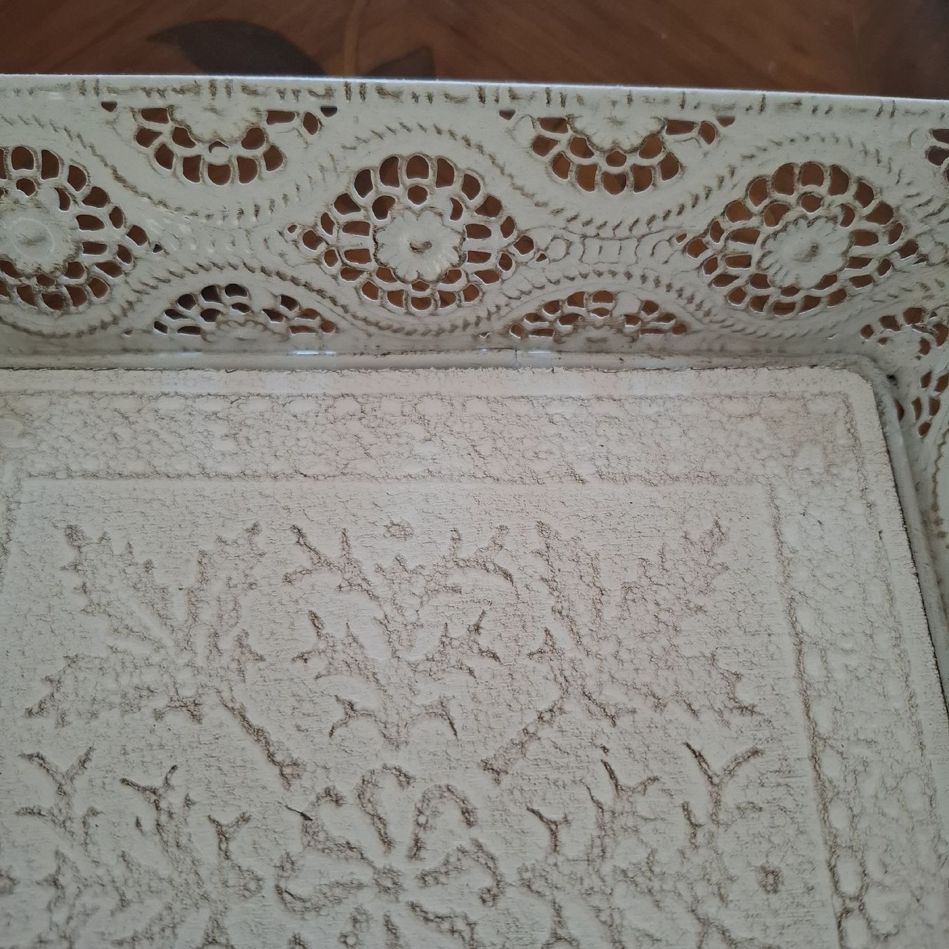 Piatti di portata: Shabby Chic Tablett/Deko-Tablett mit Griffen – Nuovo (secondo la descrizione) da Unterägeri venduto da silvi21 1