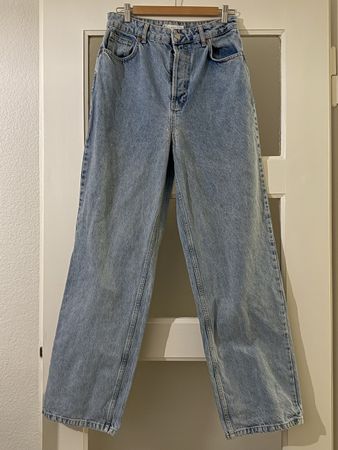 Topshop Jeans, Wide Leg, hellblau, W30/L32