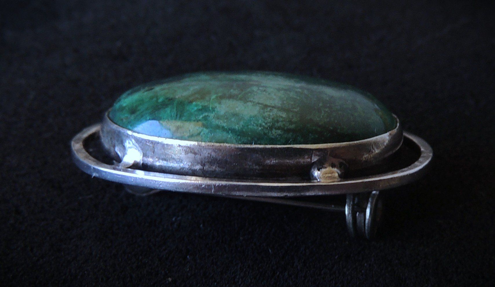 Broches & Aiguilles: Malachit Silber 925 Brosche – D'occasion à Waldenburg par schaller707 3