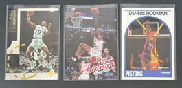 NBA Dennis Rodman 1989-1996 3 card lot Bulls Pistons Spurs