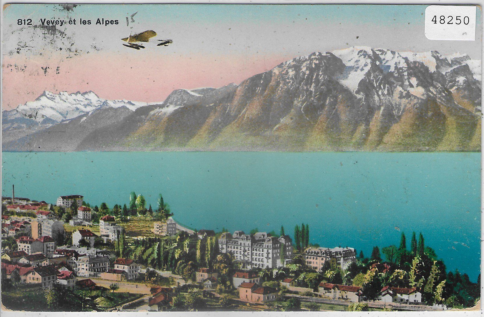 Cartoline postali: Vevey et les Alpes - Litho – Usato da Ettingen venduto da Kartenplanet