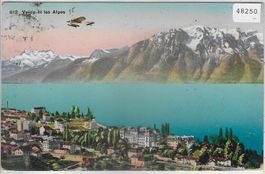 Vevey et les Alpes - Litho