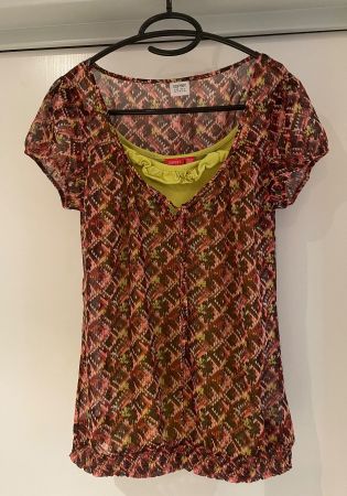 Esprit coole, auffällige Bluse mit passendem Top, Grösse S