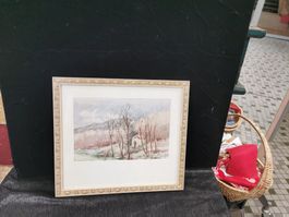AQUARELLE DE SÉRIGNAT DATÉ AU DOS 1988 VILLARS