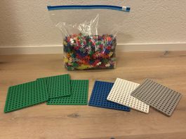 1.2kg Plus-Plus Steckbausteine mit 6 Basis Steckplatten