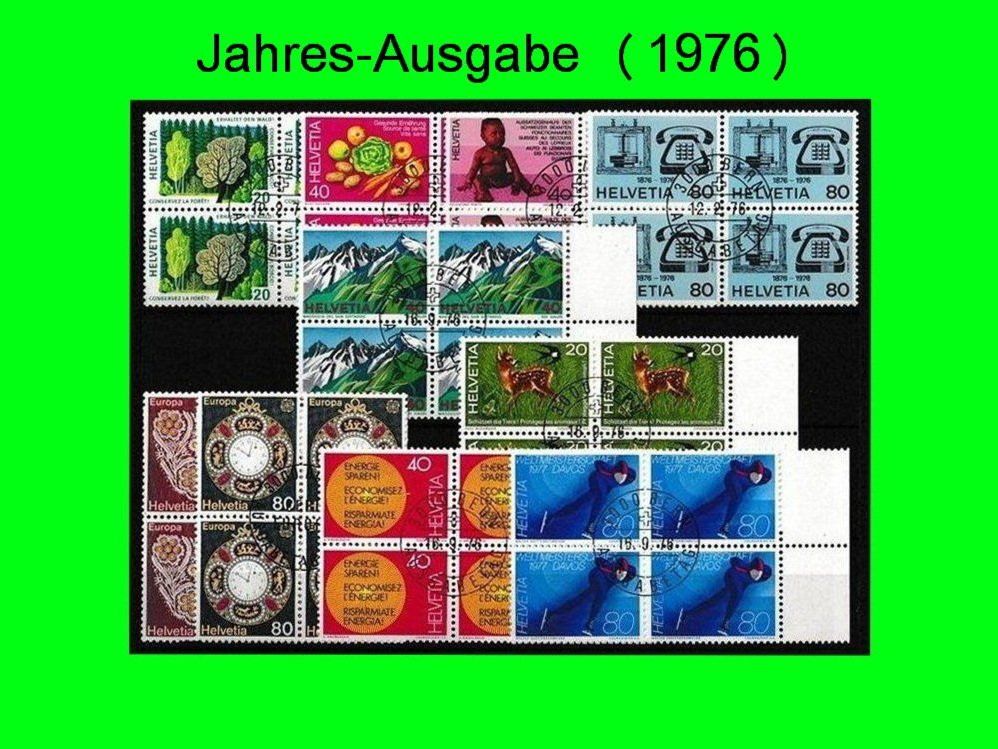 Tutti i francobolli: Viererblock "Jahres-Ausgabe 1976" – Nuovo (secondo la descrizione) da Dübendorf venduto da chiara48