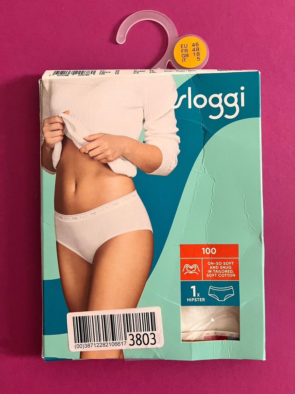 Sloggi Altra biancheria intima: SLOGGI 100, Hipster, Grösse 46, Farbe Weiss – Nuovo e nell'imballaggio originale da Rudolfstetten venduto da gst_g7xl