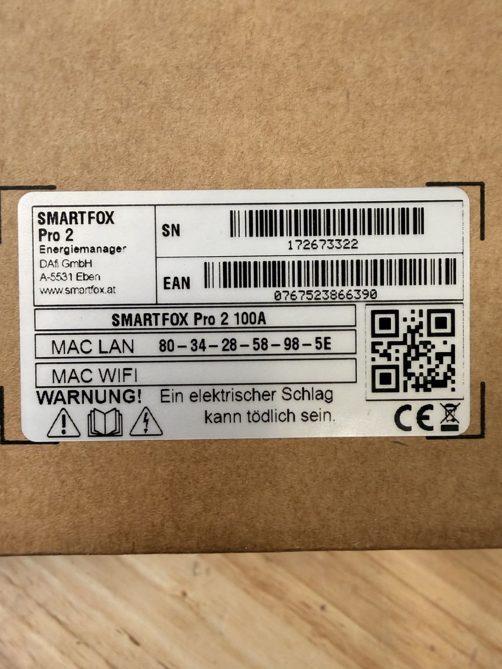 Smartfox Messen: SMARTFOX pro 2 inkl. 100A Stromwandler – Neu und originalverpackt aus Stans von SyEnergy 2