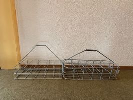 Flaschenkörbe Metall 2 Stück guter Zustand