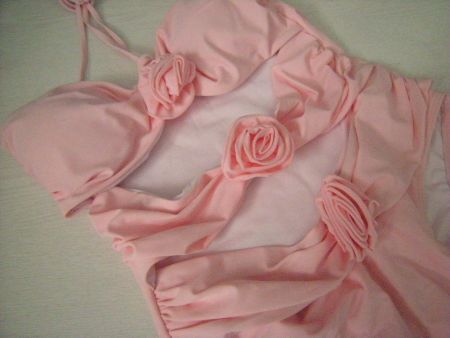 Wunderschöner sexy Badeanzug Badekleid Gr. M rosa