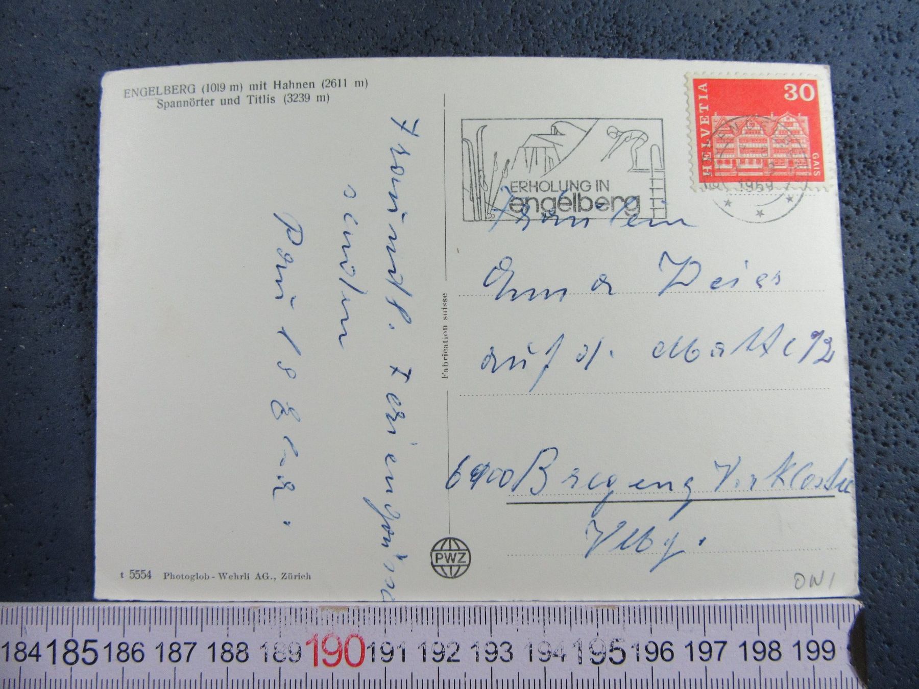 Cartoline postali: ENGELBERG 1969 AK ONW – Usato da Ettingen venduto da Hausi4711 2