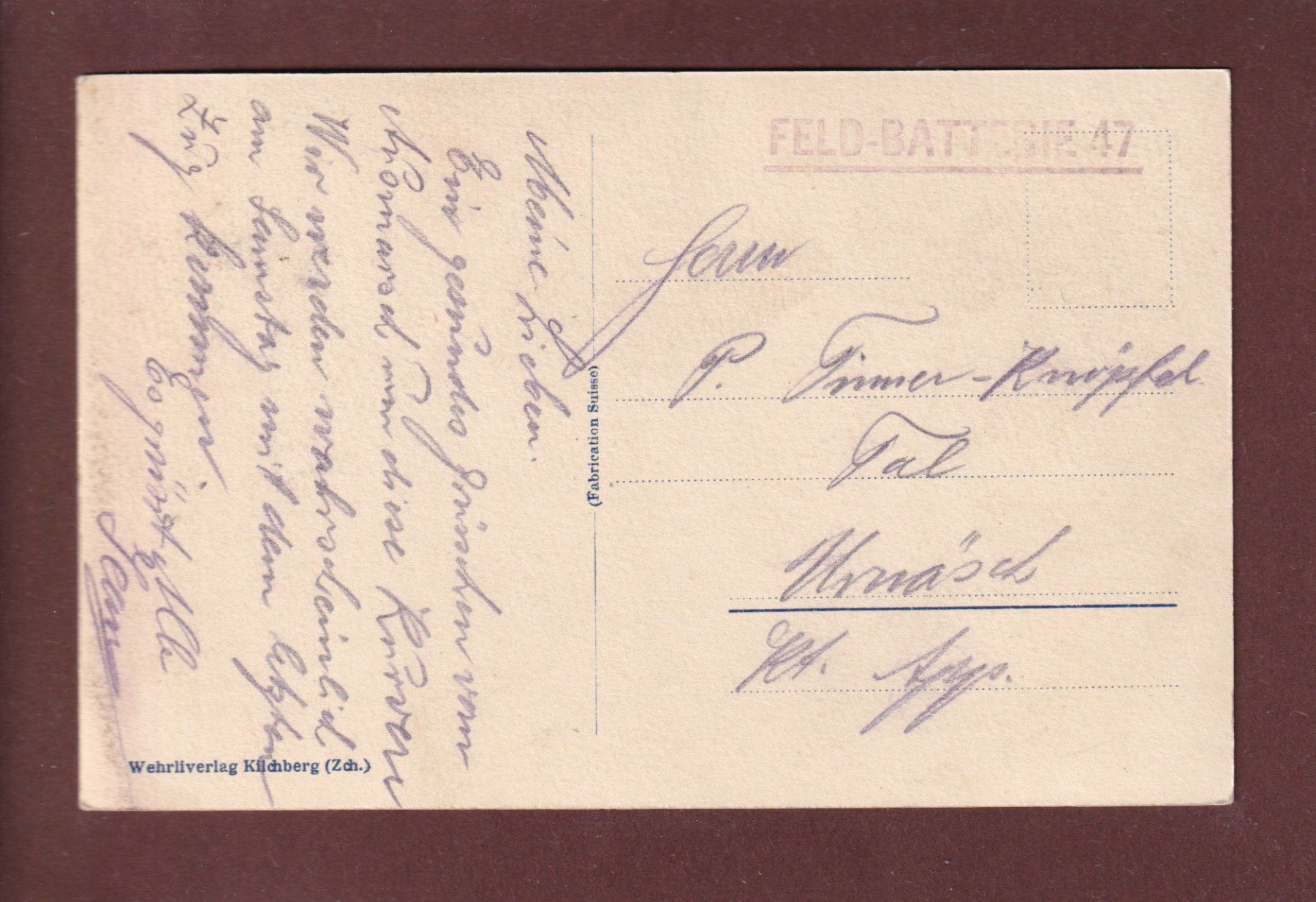 Cartoline postali: Gotthardstrasse - VAL TREMOLA - Feldpost – Usato da Pully venduto da nicecards 1