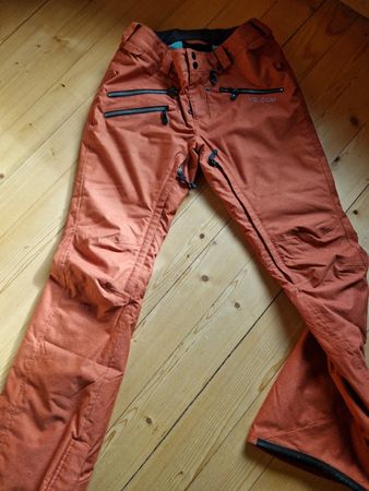 Pantalon de ski Volcom, brique, taille S, occasion, slimFit