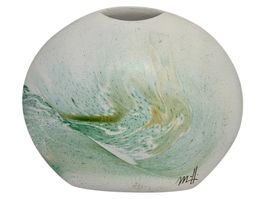 Vase sculptural vintage en céramique émaillée, signé MILLI