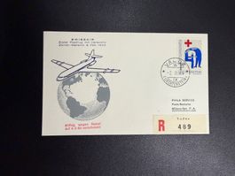 Swissair Erstflugbrief Zürich-Mailand ab Liechtenstein 1964