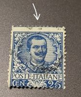 Italien 1901 briefmarke abart dezentriert
