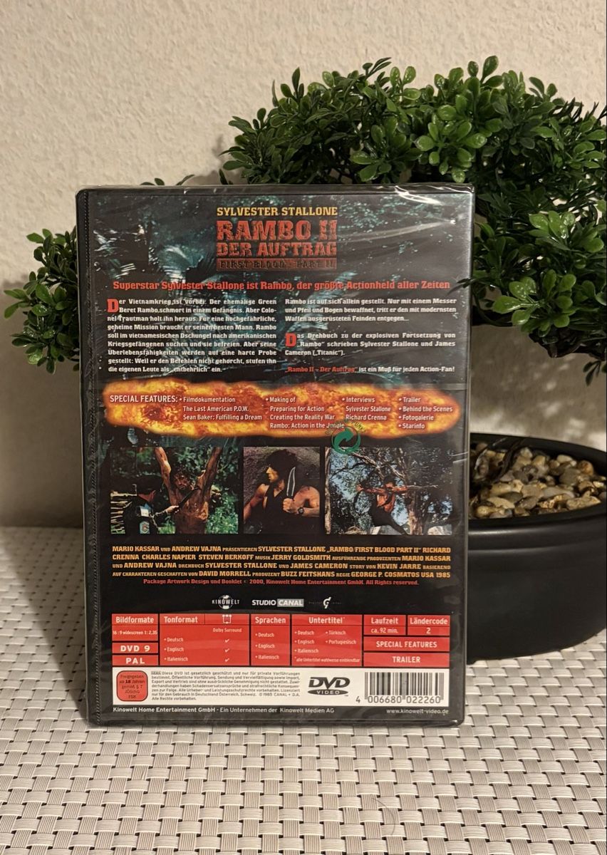 Tous les DVDs: Rambo 2 - Der Auftrag (NEU) – Neuf avec emballage d'origine à Flawil par NiceT 1