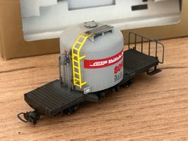 H0m verwittert RhB #8098 Uce Zementwagen Bemo