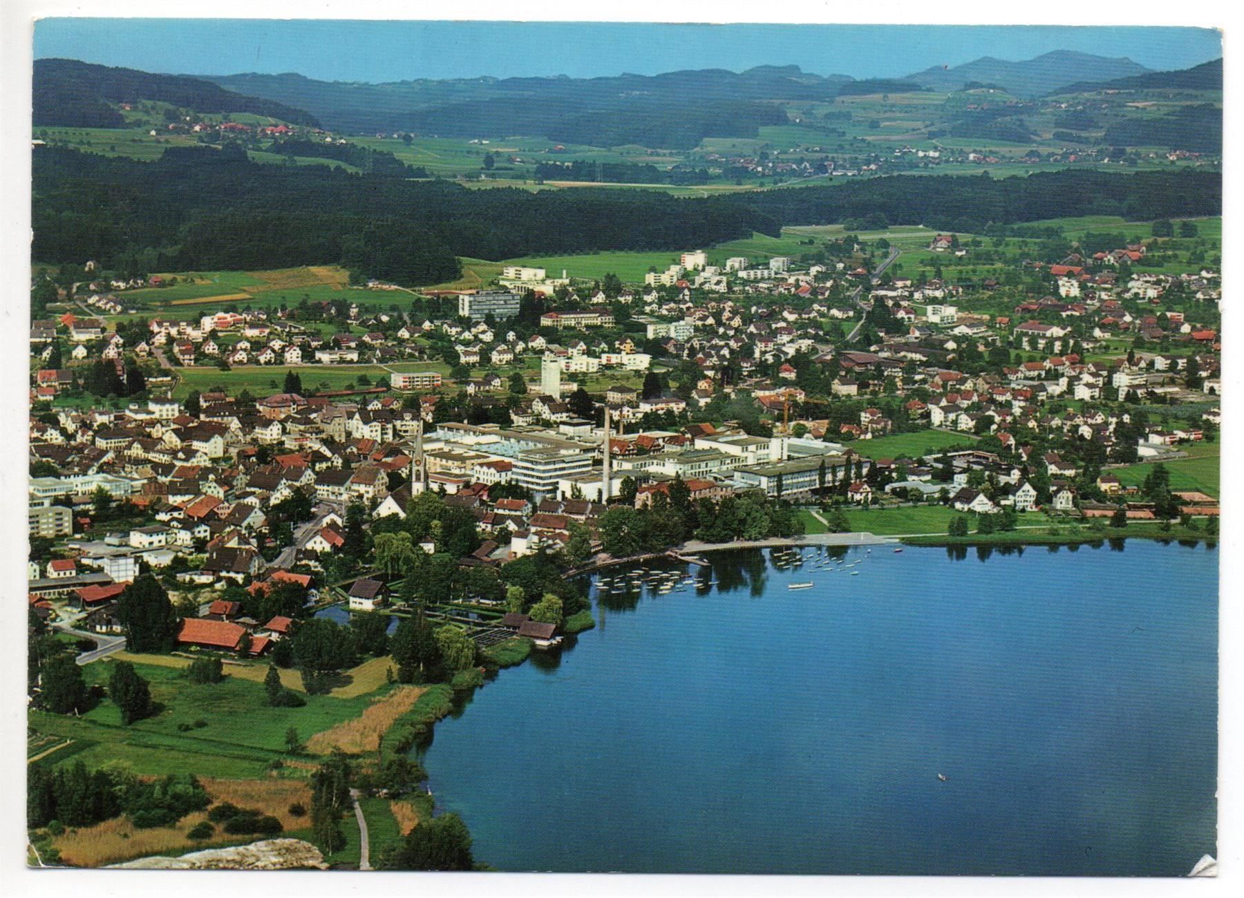 Cartoline postali: PFÄFFIKON ZH Flugaufnahme – Usato da Jona venduto da philajona